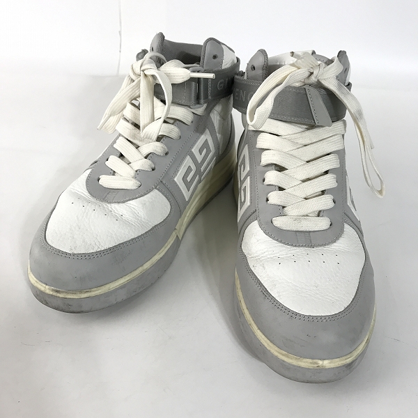 実際に弊社で買取させて頂いたGIVENCHY/ジバンシィ G4 スムースカーフレザー ハイトップ スニーカー/41