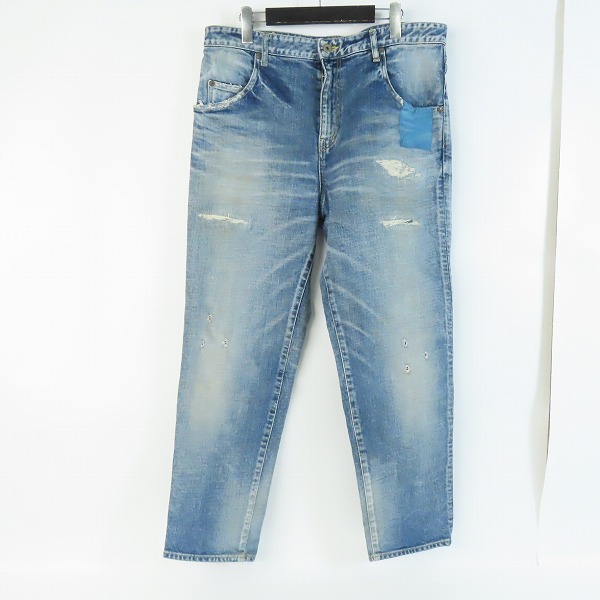 実際に弊社で買取させて頂いたISAMU KATAYAMA BACKLASH/イサムカタヤマバックラッシュ カンガルーレザー テーパード ストレッチデニム 1943-01/L