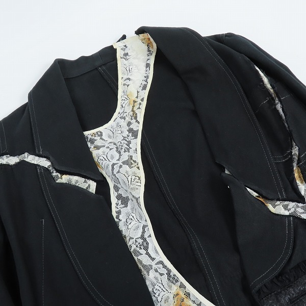 実際に弊社で買取させて頂いたUNDERCOVER/アンダーカバー 05SS BUT BEAUTIFU2 レース切り替え/目玉ボタン 5S69-J5/1の画像 4枚目