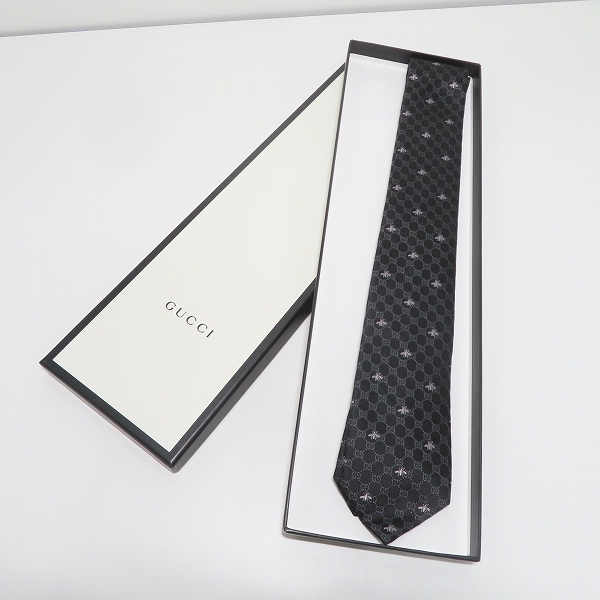 実際に弊社で買取させて頂いたGUCCI/グッチ 総柄シルクネクタイの画像 7枚目