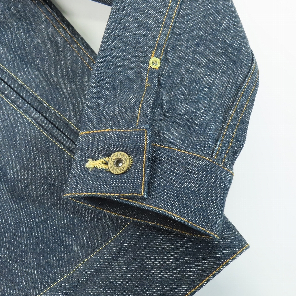 実際に弊社で買取させて頂いたCALEE/キャリー コサックジャケット/デニムジャケット Mの画像 5枚目