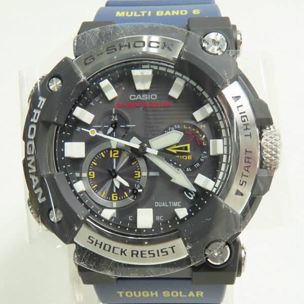 実際に弊社で買取させて頂いた【未使用】G-SHOCK/Gショック MASTER OF G FROGMAN/フロッグマン Bluetooth 電波ソーラー GWF-A1000-1A2JFの画像 1枚目