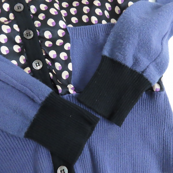 実際に弊社で買取させて頂いた【JPタグ】EMPORIO ARMANI/エンポリオアルマーニ カシミア混 ドット柄 カーディガン 40の画像 5枚目