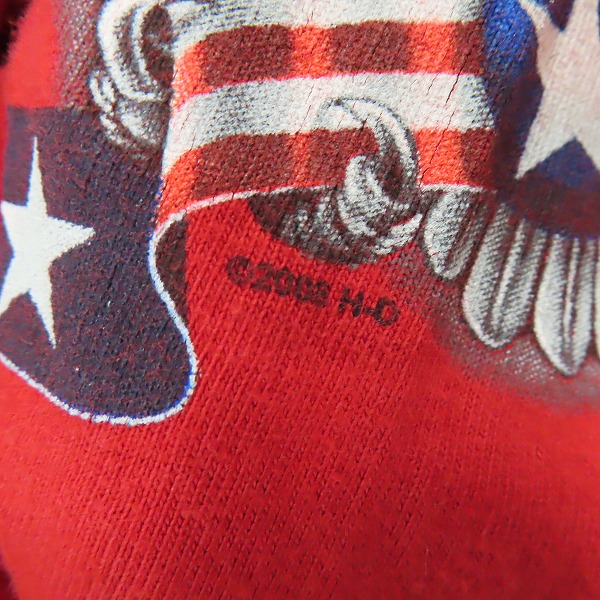 実際に弊社で買取させて頂いたHARLEY DAVIDSON/ハーレーダビッドソン イーグルプリント Tシャツ レッド/Mの画像 7枚目