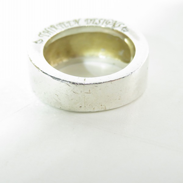 実際に弊社で買取させて頂いたTHIRTEEN DESIGNS/サーティーンデザインズ 18k/Silver ワンポイント スカル リング/12号の画像 3枚目
