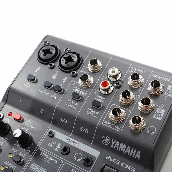 実際に弊社で買取させて頂いたYAMAHA/ヤマハ AG06 MKII ウェブキャスティングミキサー アナログミキサー 通電確認済みの画像 6枚目