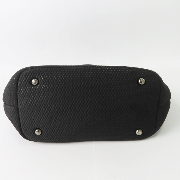 実際に弊社で買取させて頂いたHYDROGEN/ハイドロゲン ロゴチャーム付 ハンドバッグ ブラック の画像 2枚目