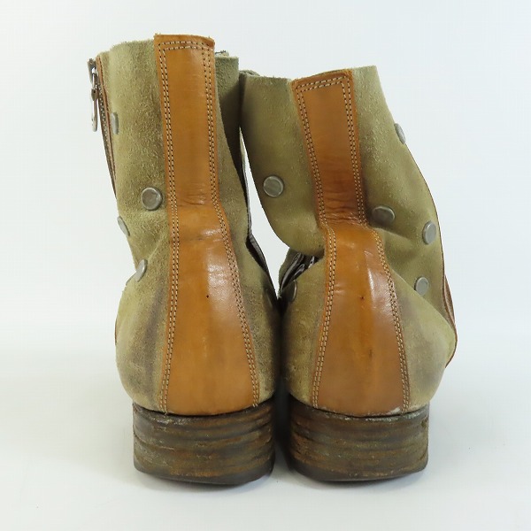 実際に弊社で買取させて頂いたMIHARAYASUHIRO/ミハラヤスヒロ スタッズ装飾サイドジップブーツ 23120600/26の画像 1枚目