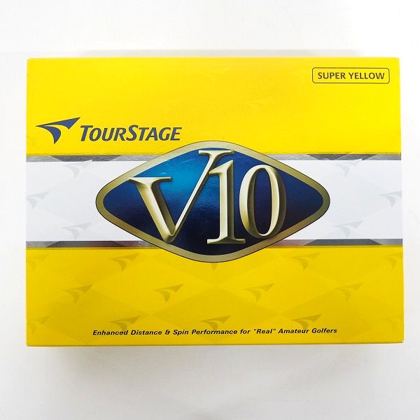 実際に弊社で買取させて頂いた【未使用】BRIDGESTONE/ブリヂストン TOUR STAGE/ツアーステージ V10 ゴルフボール SUPER YELLOW/イエロー 1ダースの画像 2枚目