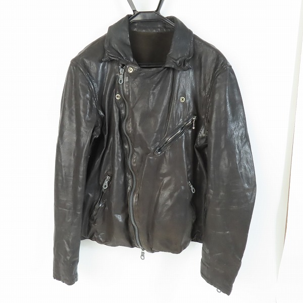 実際に弊社で買取させて頂いたBACKLASH/バックラッシュ カーフタンニン ダブルライダース/1057-03/L(3)