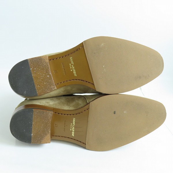 実際に弊社で買取させて頂いたSAINT LAURENT PARIS/サンローランパリ ワイアット ジョッパーブーツ スウェード 498372/41の画像 2枚目