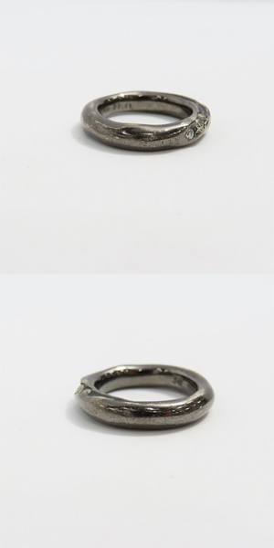 実際に弊社で買取させて頂いた【ギャラ付き】Bloody Mary/ブラッディマリー オーロラ BLK-D リング 9号の画像 2枚目