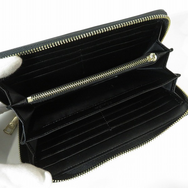 実際に弊社で買取させて頂いたCOACH/コーチ クロスグレインレザー ラウンドファスナー 長財布/ウォレット 52372の画像 4枚目