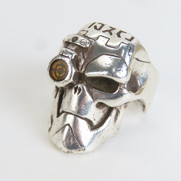 実際に弊社で買取させて頂いたCRAZY PIG/クレイジーピッグ サイボーグスカルリング/18-19号