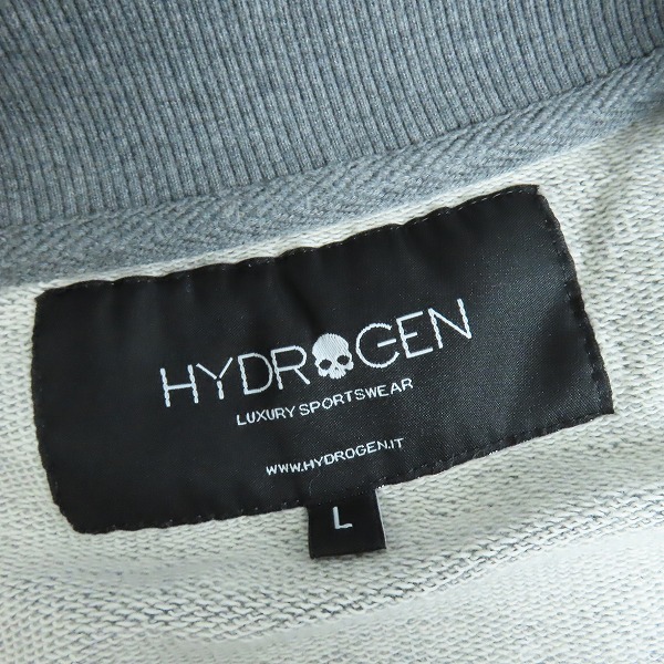 実際に弊社で買取させて頂いたHYDROGEN/ハイドロゲン スカル/スター プリントデザイン ブルゾン/ジップアップスウェット Lの画像 2枚目
