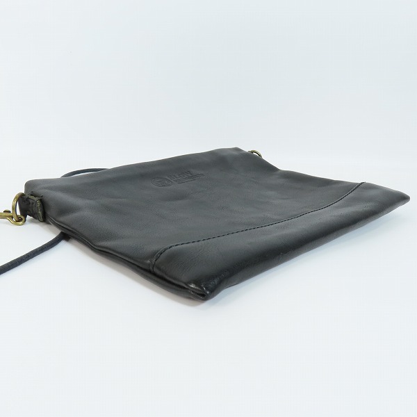実際に弊社で買取させて頂いたSLOW by BEAMS/スロウ バイ ビームス レザー ショルダーポーチ ブラックの画像 2枚目