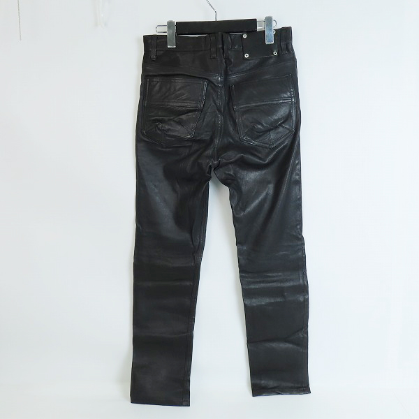 実際に弊社で買取させて頂いたISAMU KATAYAMA BACKLASH/イサムカタヤマバックラッシュ ストレッチディアスキン レザーパンツ 1810-06/XSの画像 1枚目