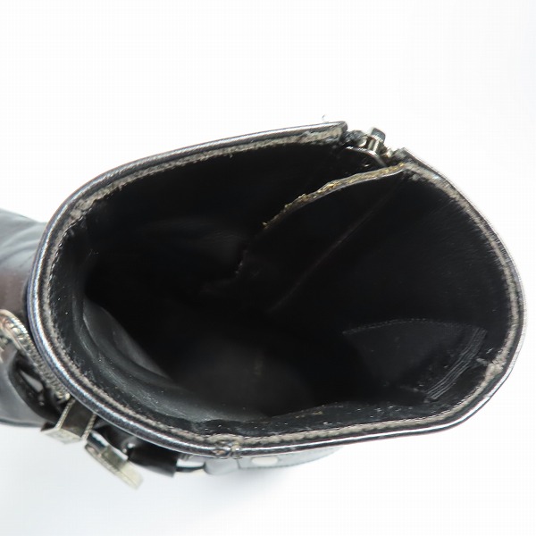 実際に弊社で買取させて頂いたSAINT LAURENT PARIS/サンローランパリ  19SS バックル装飾ワイアットハーネスブーツ 553604/40の画像 4枚目