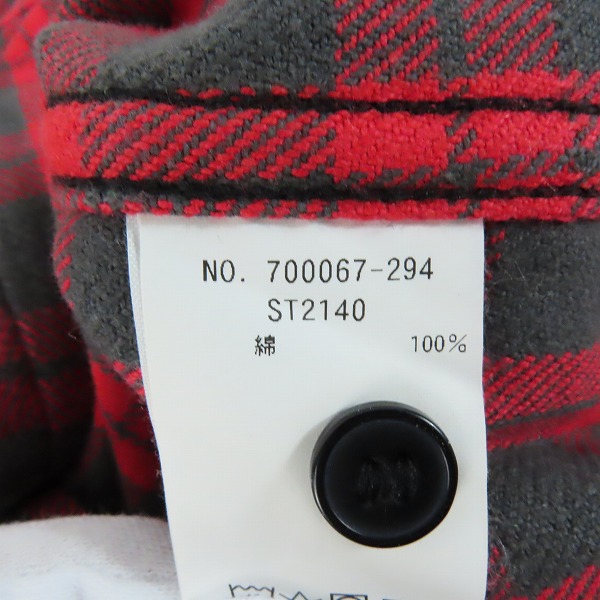 実際に弊社で買取させて頂いたHOLLYWOOD RANCH MARKET/ハリウッドランチマーケット スプリングネルチェック ロングスリーブワークシャツ ST2140/2の画像 3枚目