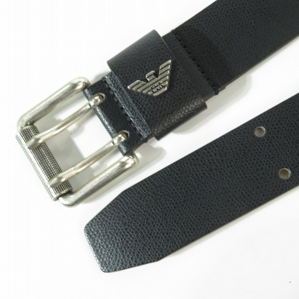 実際に弊社で買取させて頂いたEMPORIO ARMANI/エンポリオアルマーニ ロゴプレート レザー ベルトの画像 1枚目