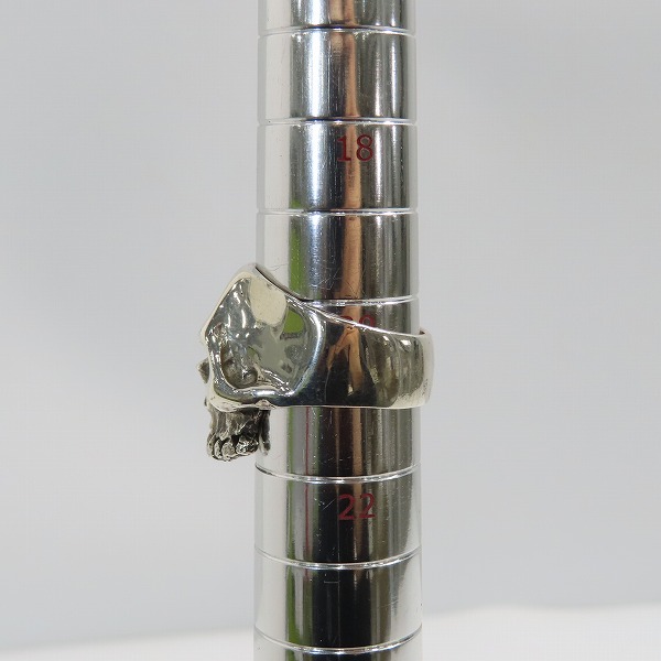 実際に弊社で買取させて頂いたCRAZY PIG/クレイジーピッグ LEMOLA SKULL RING レモラスカル リング 19.5-21.5号の画像 9枚目