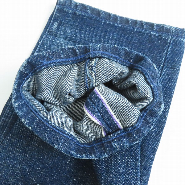 実際に弊社で買取させて頂いたNEIGHBORHOOD/ネイバーフッド 2002年 FRAGMENT NARROW パッチワーク サベージ デニムパンツ/DCNH-PT-W12/XSの画像 9枚目