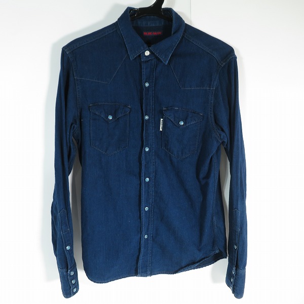 実際に弊社で買取させて頂いたBLUE BLUE/ブルーブルー コンチョボタン デニム ウエスタンシャツ/2