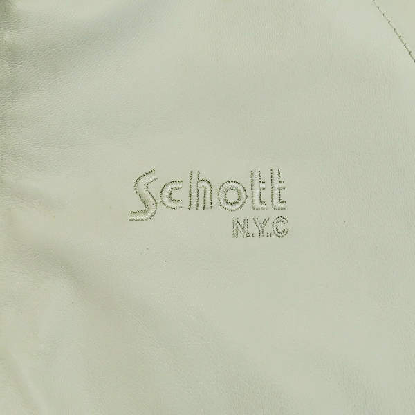実際に弊社で買取させて頂いたSchott/ショット レザー トラックジャケット NO.3141016/Mの画像 5枚目