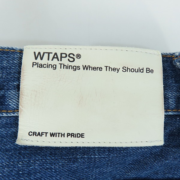 実際に弊社で買取させて頂いたWTAPS/ダブルタップス 15AW インディゴ BASIC WASHED デニムパンツ 152GWDT-PTM01/Sの画像 7枚目