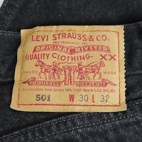 実際に弊社で買取させて頂いたLEVI'S/リーバイス 501 ボタン裏524/96年製 スモールe デニムパンツ/W30L32の画像 4枚目