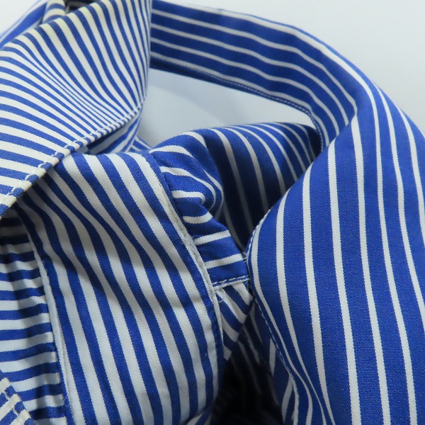 実際に弊社で買取させて頂いたMaison MIHARA YASUHIRO/ミハラヤスヒロ 22SS ダブル レイヤード ストライプ シャツ/ドッキング ジャケット A08SH078/46の画像 7枚目