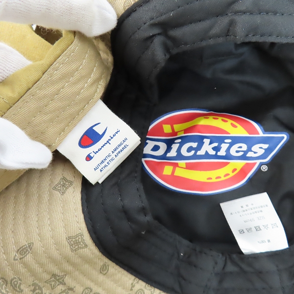 実際に弊社で買取させて頂いたChampion/チャンピオン Dickies/ディッキーズ バケットハット/キャップ 2点セットの画像 4枚目