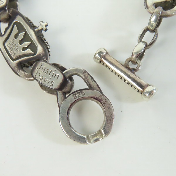 実際に弊社で買取させて頂いた【ギャラ付き】JUSTIN DAVIS/ジャスティンデイビス SMALL QE2 BRACELET クラウンブレスレット SBJ118の画像 6枚目