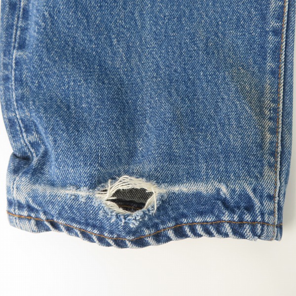 実際に弊社で買取させて頂いたLevi’s/リーバイス 80年代頃 501 刻印555 バレンシア工場 赤耳/スモールe ボタンフライ デニムパンツの画像 8枚目