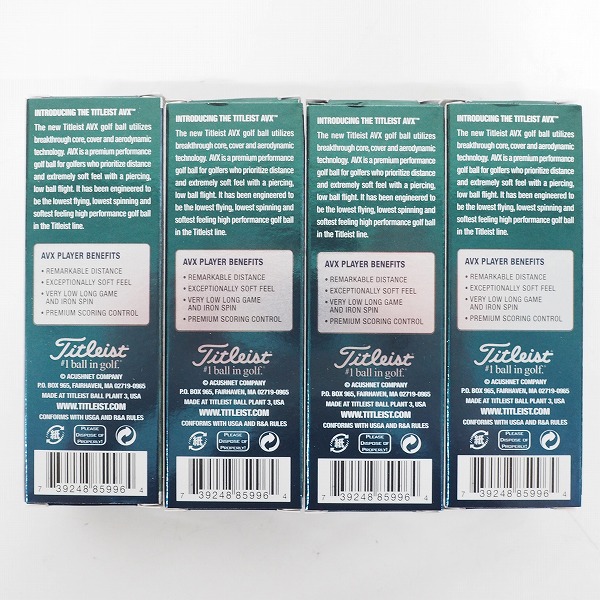 実際に弊社で買取させて頂いた【未使用】Titleist/タイトリスト AVX ゴルフボール ホワイト 1ダースの画像 3枚目