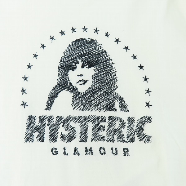 実際に弊社で買取させて頂いたHYSTERIC GLAMOUR/ヒステリックグラマー STAR CIRCLE WOMAN 半袖 刺繍 Tシャツ 02191CT01/Lの画像 5枚目