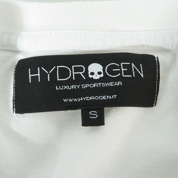 実際に弊社で買取させて頂いた【未使用】HYDROGEN/ハイドロゲン ペンキ加工 スカルアイコン 半袖Tシャツ Sの画像 2枚目