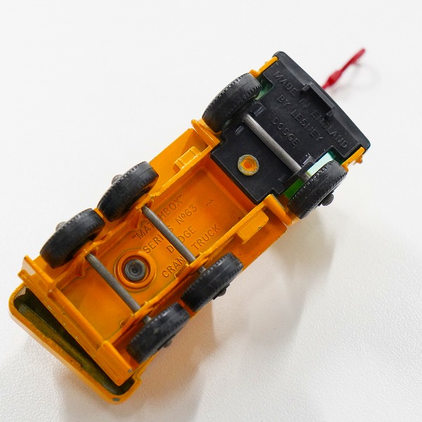 実際に弊社で買取させて頂いたMATCHBOX/マッチボックス No.63 DODGE CRANE TRUCK/ダッジ クレーントラック ミニカーの画像 5枚目