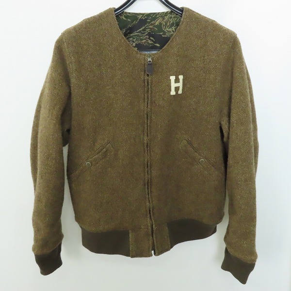 実際に弊社で買取させて頂いたHYSTERIC GLAMOUR/ヒステリックグラマー エアフォース リバーシブルノーカラージャケット 0263AB02/Sの画像 2枚目