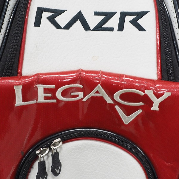 実際に弊社で買取させて頂いた【使用感有り】Callaway/キャロウェイ 5分割キャディバッグ ホワイトｘブラックｘレッドの画像 6枚目