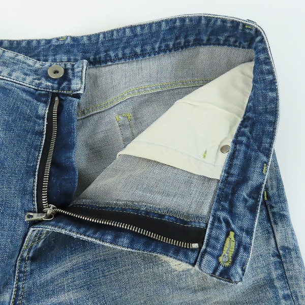 実際に弊社で買取させて頂いたISAMU KATAYAMA BACKLASH/イサムカタヤマバックラッシュ カンガルーレザー テーパード ストレッチデニム 1943-01/Lの画像 4枚目