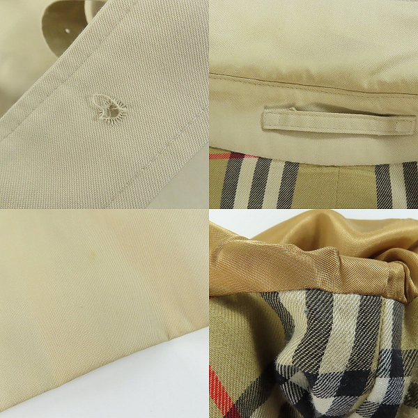 実際に弊社で買取させて頂いたBurberrys /バーバリーズ 裏地ノバチェック柄 イングランド製 トレンチコート　の画像 8枚目