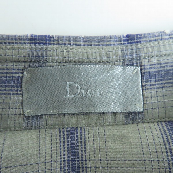 実際に弊社で買取させて頂いたDior/ディオール チェック柄 長袖シャツ 9H3154101189 /38の画像 2枚目