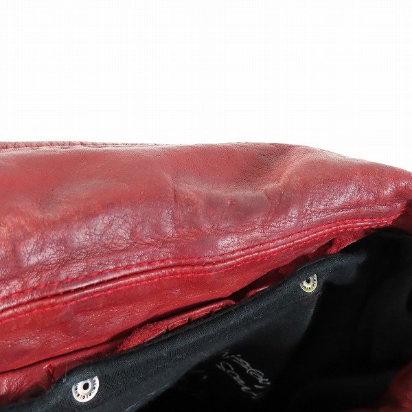 実際に弊社で買取させて頂いたBACKLASH/バックラッシュ イタリアンダブルショルダー 製品染め ダブルライダース 1254-02/Ｍの画像 8枚目