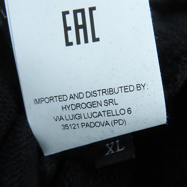 実際に弊社で買取させて頂いたHYDROGEN/ハイドロゲン スカル スタッズ プルオーバーパーカー XL の画像 4枚目