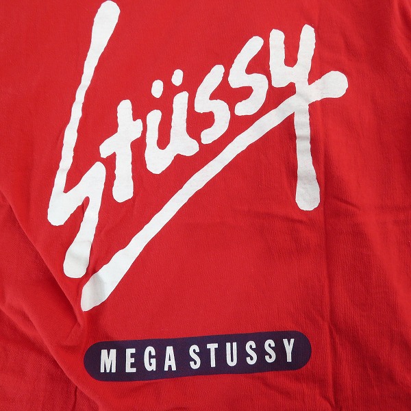 実際に弊社で買取させて頂いたSTUSSY/ステューシー 90s 紺タグ オールドステューシー プリント Tシャツ Mの画像 7枚目