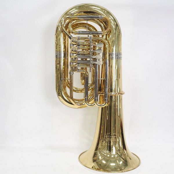 実際に弊社で買取させて頂いた★【使用感有り】YAMAHA/ヤマハ YBB-641II/2 チューバ 4ロータリー ゴールド ハードケース付の画像 1枚目