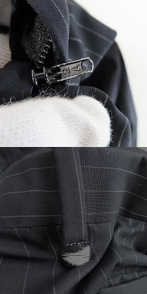 実際に弊社で買取させて頂いたGIORGIO ARMANI/ジョルジオアルマーニ セットアップ スーツ ストライプ ジャケット/パンツ 50の画像 8枚目