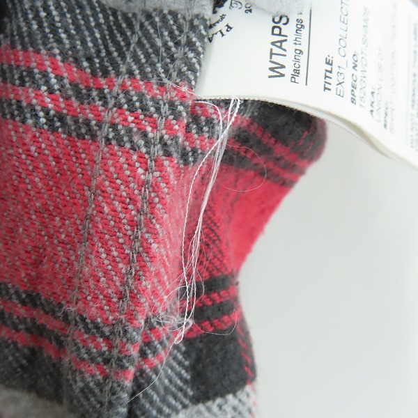 実際に弊社で買取させて頂いたWTAPS/ダブルタップス 15AW "UNION L/S 01" チェックシャツ 152GWDT-SHM05/Sの画像 6枚目