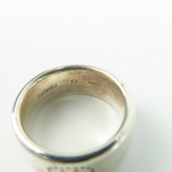 実際に弊社で買取させて頂いたHERMES/エルメス リング  エブリン エクリプス シルバー Ag925/52 11.5号の画像 7枚目